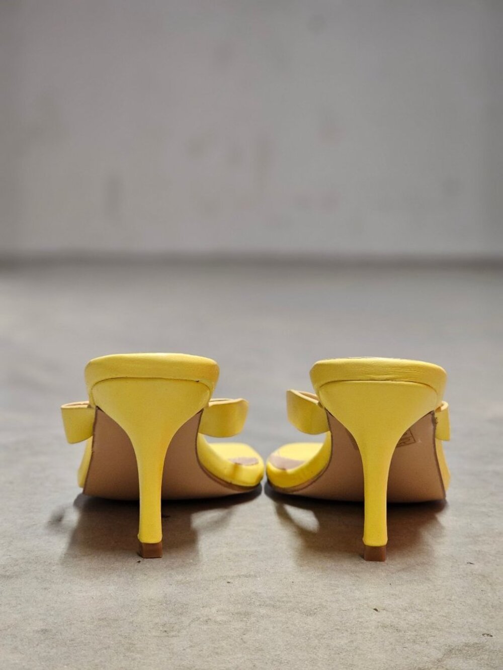 Yellow Square-Toe High-Heel Sandals With Strap Design For Women - Picture 7 of 14